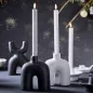 Preview: Kerzenleuchter arc y-Form schwarz und weiß