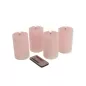 Mobile Preview: LED Stumpenkerze rosa
