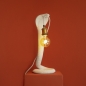 Preview: Lampe Kobra weiß 48 cm