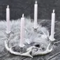 Mobile Preview: runder Kerzenständer für 4 Kerzen Geweih silber