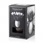 Mobile Preview: Vase aus Glas Cristie mit schwarz-weißer Marmorierung