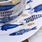 Preview: Desserteller blue fish blau gold von Voß