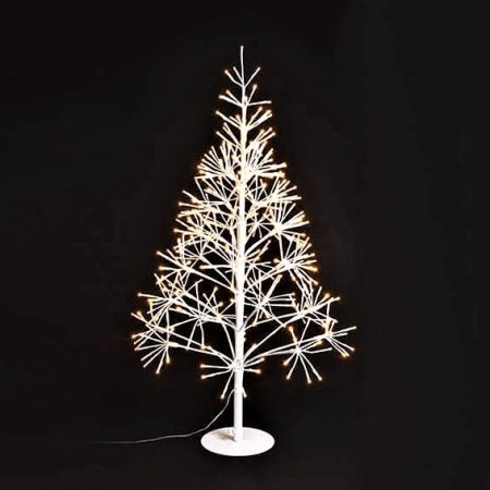 LED LIchterbaum Tannenbaum aus Metall weiß mit 380 warm weißen LED