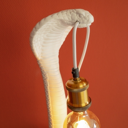 Lampe weiße Kobra
