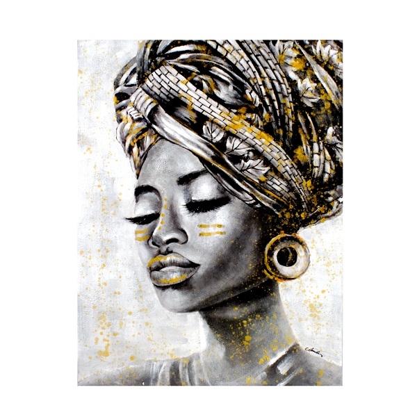 Leinwandbild afrikanische Schönheit handgemalt | Poster