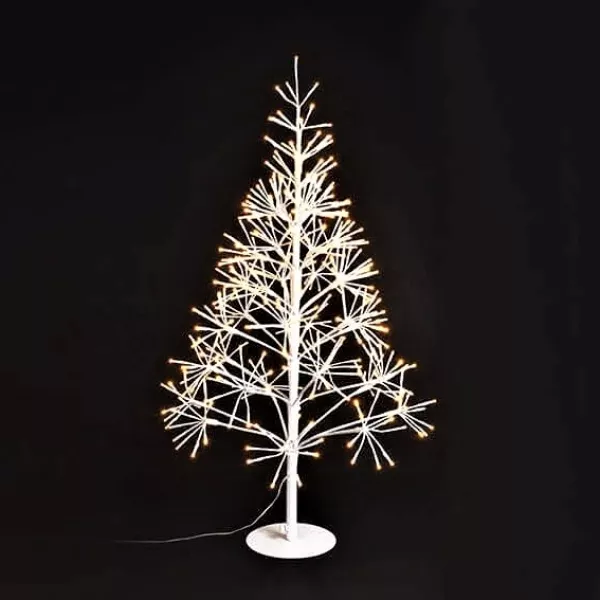 LED LIchterbaum Tannenbaum aus Metall weiß mit 380 warm weißen LED