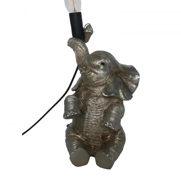 Lampe Elefant silber sitzend von Cor Mulder
