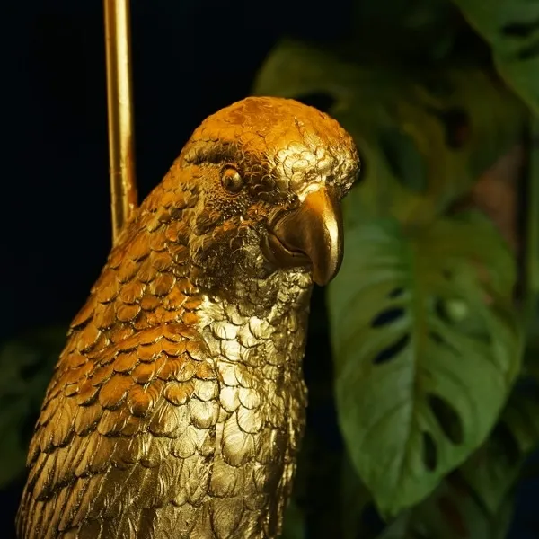 Lampe Papagei gold türkis