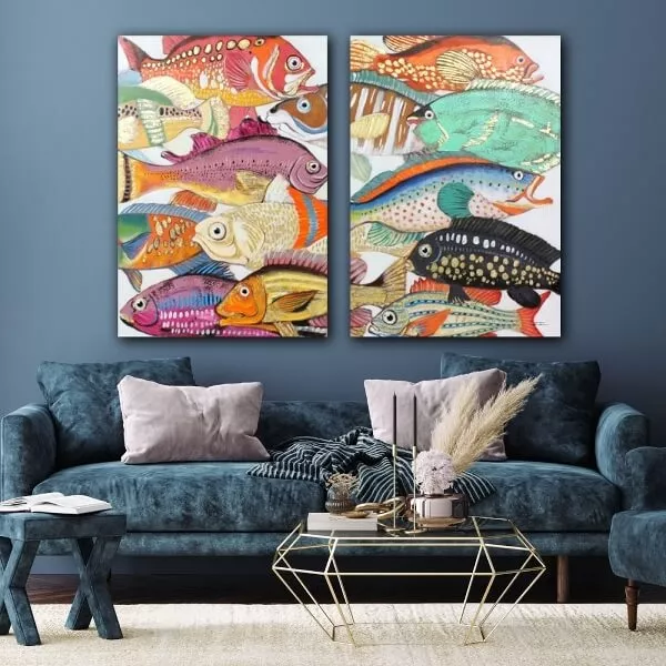 Wandbild bunte Fische von Werner Voß