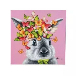 Bild Bunny and Butterflies 50x50 cm