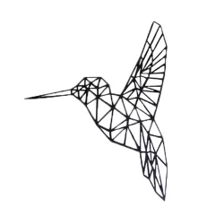 Geometrischer Kolibri Wanddeko 71 cm Holz