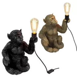 Tischleuchte Abu gold oder schwarz Leuchte Monkey sitzend von Werner Voß