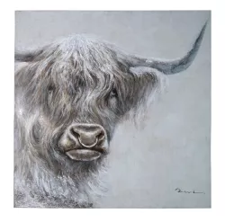 Leinwandbild "Bison" 100x100 cm