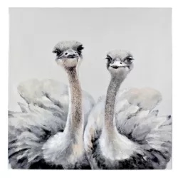 Wandbild lovely Ostriches 80 x 80 cm